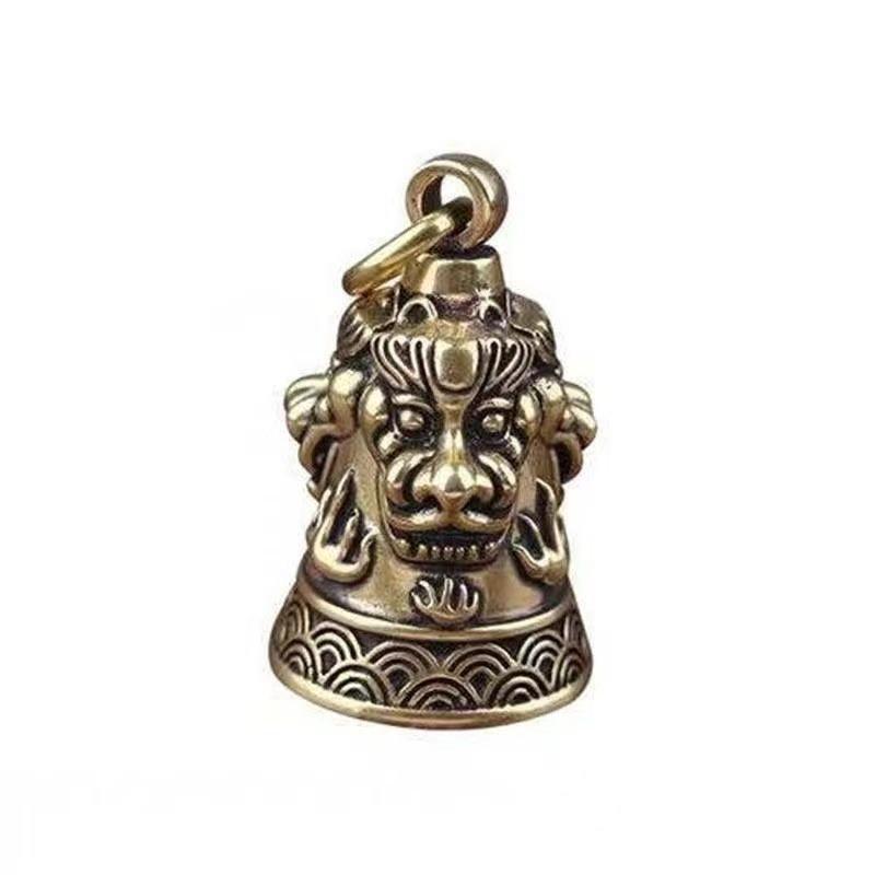 Классический бронзовый брелок-подвеска с тремя львами Фэн-шуй