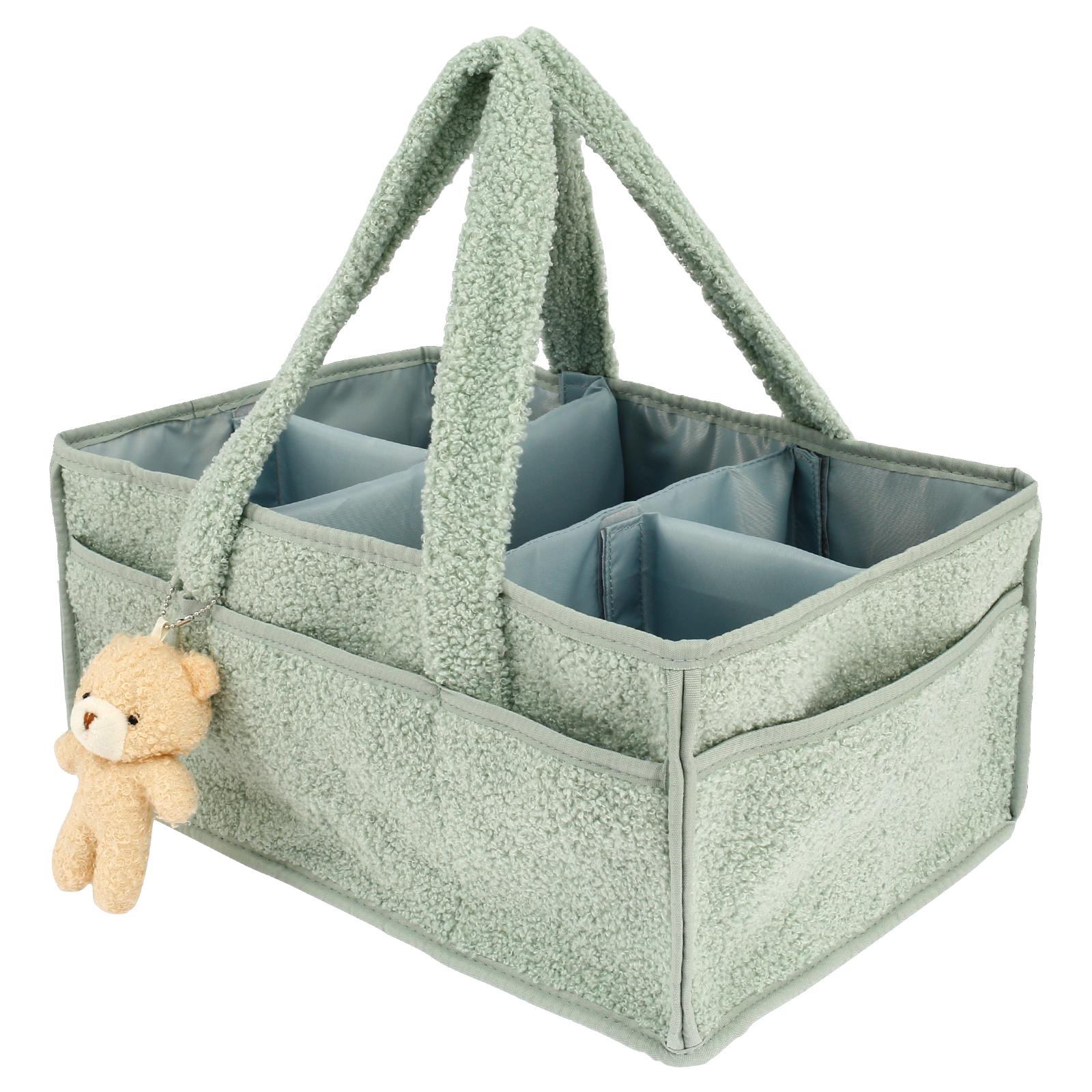 

Plush Diaper Stackers and Caddies Diaper Bag with Teddy Bear Caddy Organizer Practical Multifunctional Diaper Pouch