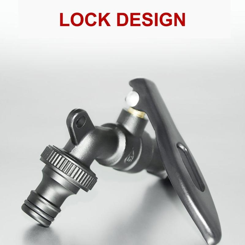 Outdoor Garden Antifreezing Tap High Flows Locked Outdoor Faucet Exterior Garden Hose Faucet Adapters Easy to Install