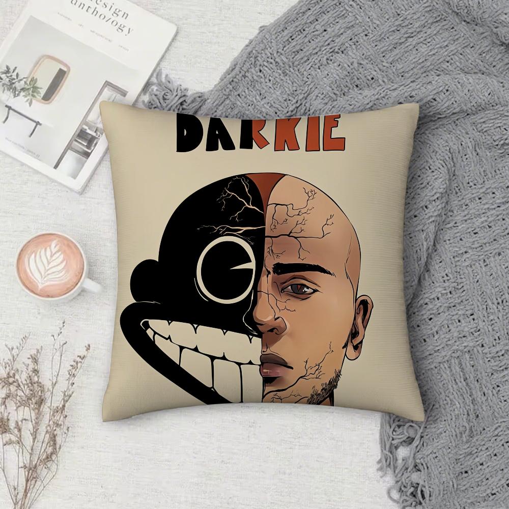 Hip Hop Music Lil D-Darkie Pillow Case Square Double-Sided Printing Short Plush Sofa Cushion Cover Bedroom Bedside Pillow