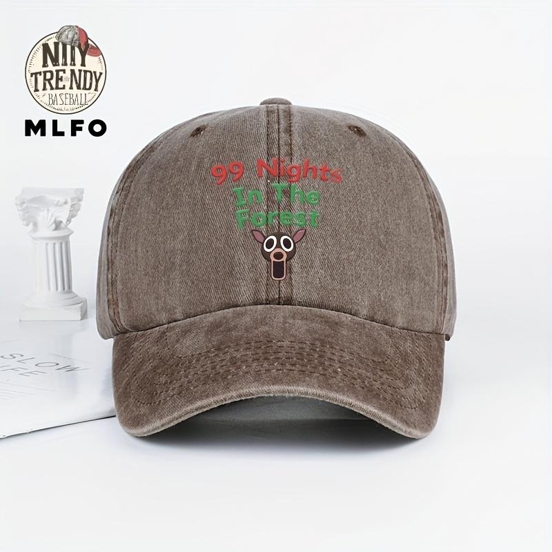 MLFO Mens  Unisex Vintage  Nights in the Forest Printed Baseball Cap  Retro ForestThemed Game Hat Lightweight Breathable