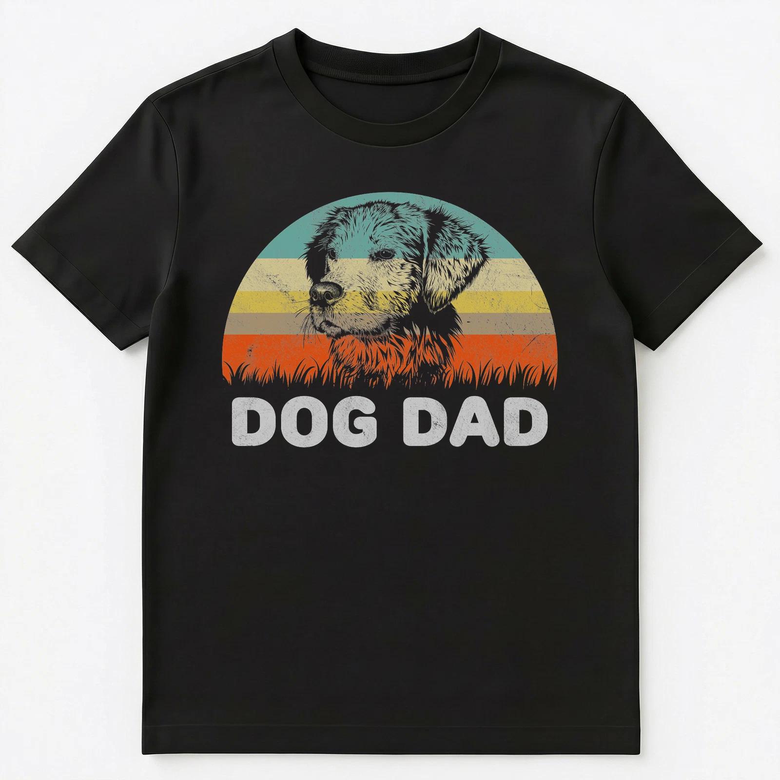 

Retro Style Dog Dad T Shirt Gift For Dog Lover Unisex T-Shirt XL