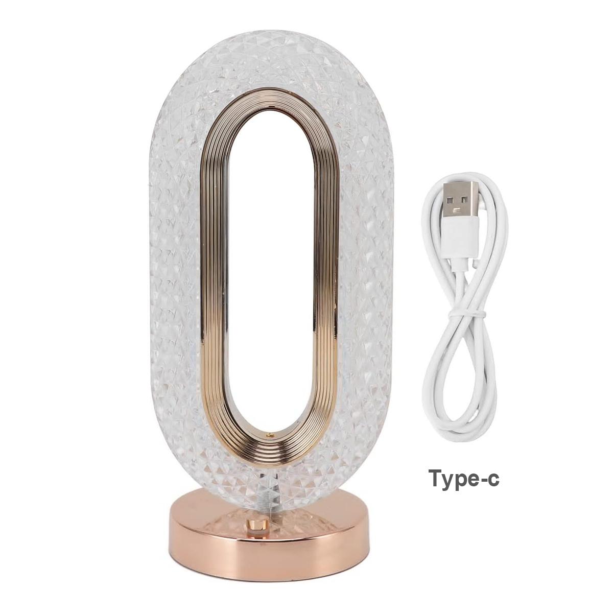 

Настольная лампа Crystal Oval, светодиодный небольшой ночник, уличный светильник своими руками, снежный струящийся конопляный снежный ночник, удобный светильник для спальни и девочки 3 Light Colors