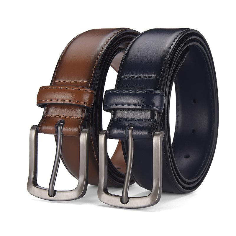 Belt Men'S Leather Retro Business Casual Leather Belt Belt Men'S Cowhide Belt