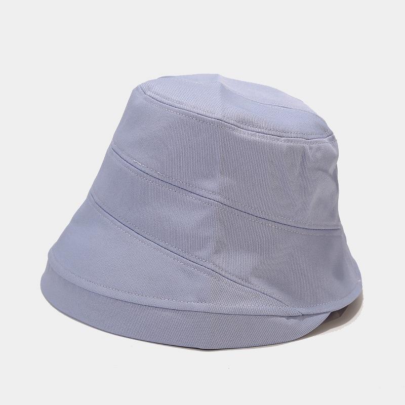 Korean Front Long Back Short Basin Hat Female Tide Casual Simple Cotton Breathable Sun Hat Foldable Bucket Hat