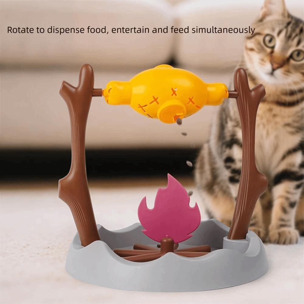 Rotating Pet Cat Dog Toy Roasted Chicken Leg Slow Feeder  Pet Educational Supplies