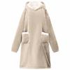 Blanket Hoodie Beige M Fleece and Flannel