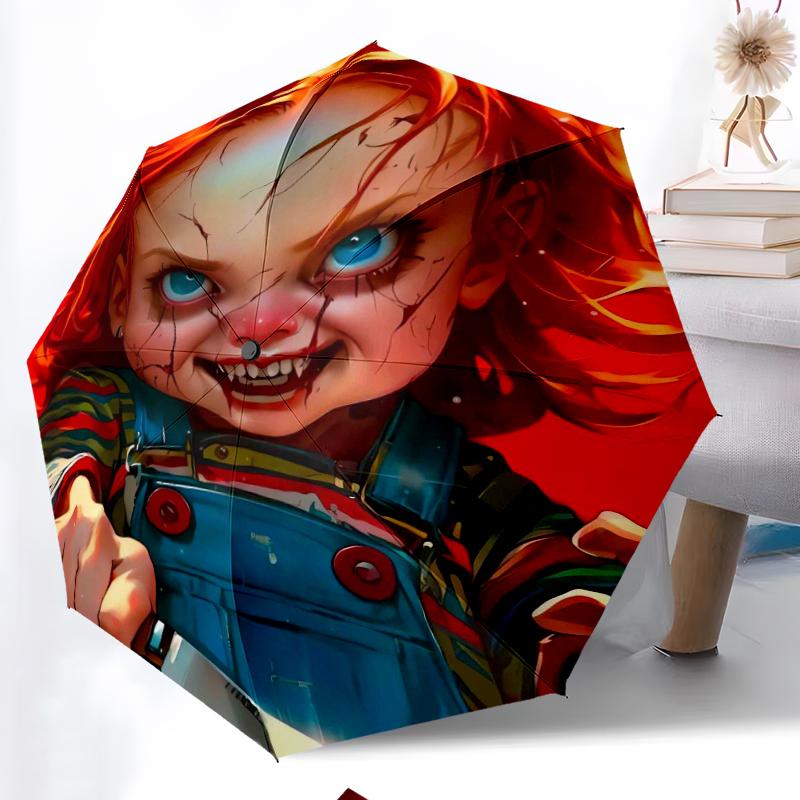 Chucky Fashionable Automatic Opening/Closing Folding Umbrella. Portable and Foldable, Ideal for Gift, Travel, and Daily Use.