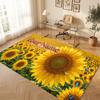 Floral Garden Theme Soft Crystal Velvet Rug Custom Name & Text Print Non Slip Floor Rug for Bedroom Living Room
