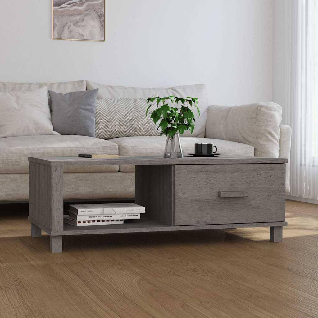 Vidaxl Couchtisch Hamar, Hellgrau, 100x55x35 cm, Kiefernholz