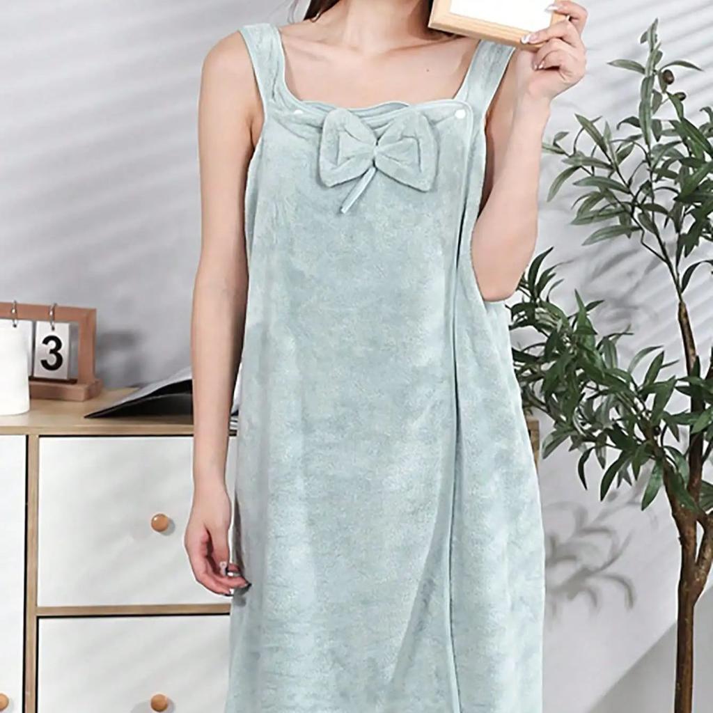 1pc Womens Bath Towels Girls Wearable Fast Drying Bathing Beach Spa Bathrobes Wash Clothing, Shower Bath And Gym Towel