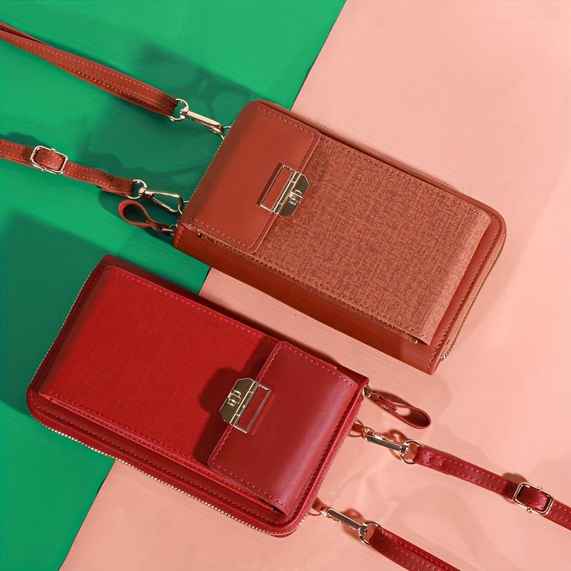 Women's Bag Mobile Phone Bag Trendy Line Simple Ladies Shoulder Bag Messenger Bag Lock Small Square Bag