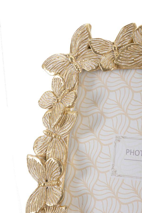Photoframe Glod Butterflies 22.3X2.3X27.8 Cm (Inside Photo Size Cm 15X20)