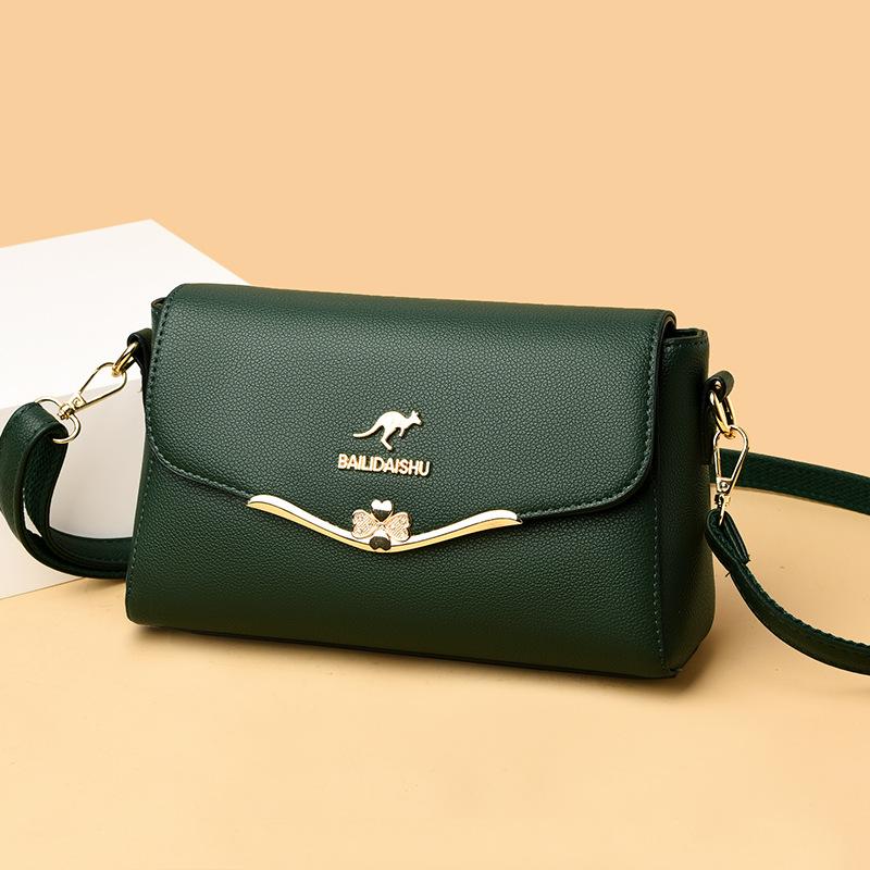 Women's Bag Fashion Crossbody Bag Women's Soft Leather Bag Middle-aged Mother Bag All Match Small Square Bag
