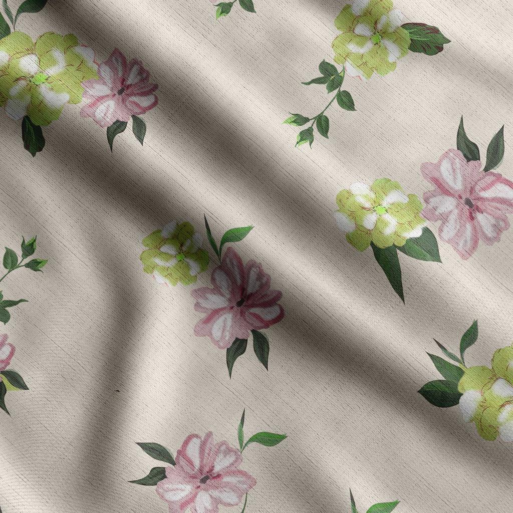 Soimoi Floral Print,  Cotton Cambric, Quilting Fabric Sold by The Yard 42 Inch Wide, Medium Weight Cotton Fabric, Sewing  Supplies,Blue &