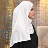 Premium Cotton Jersey Instant Hijab With Rhinestones Double Loop Muslim Headwrap Islamic Headscarf Scarf Islamic Headband Turban