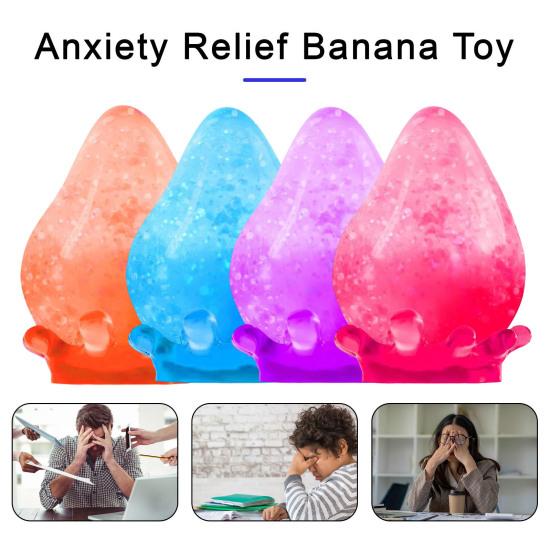 Glitter Waterdrop Stress Relief Toy Anxiety Reduction Water Drop Shape Sensory Toy with Sequins Inside Portable Decompression Stress Ball