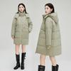 Cotton-padded Jacket Women's Mid-length Hooded Korean Winter Jacket Down Cotton-padded Jacket Thickened To Keep Warm