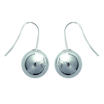 [F0320] - Silberne 'Kugeln'-Ohrringe - 14 mm