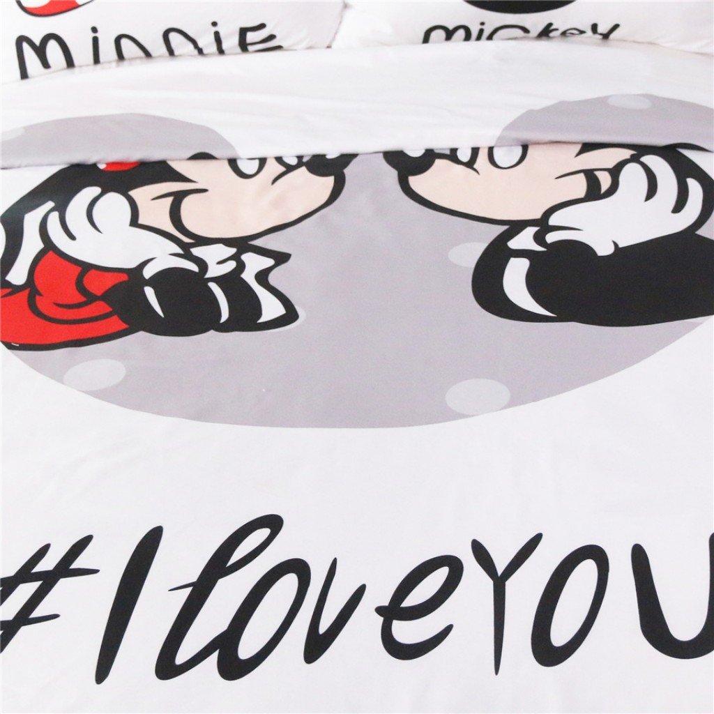 Minnie And Mickey Bedding Three-Piece Quilt Cover