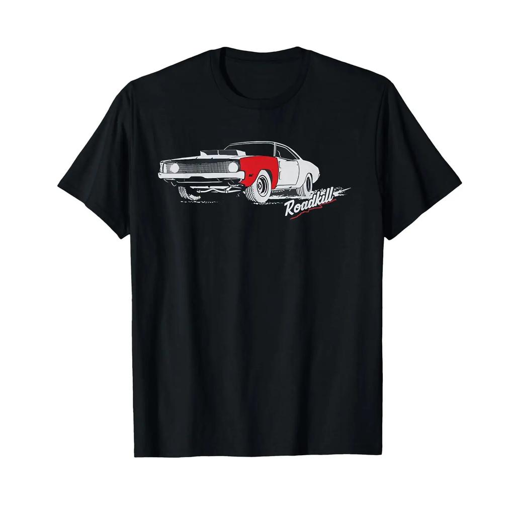 Motortrend Roadkill Stubby Bob T Shirt Vintage Washed Top For Everyday Wear Breathable Soft Versatile Slightly Homme