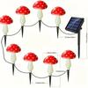 8 Head Solar Mushroom Lights Stake Garden Decor, Festive Christmas Fairy Lights for Outdoor Yard, Wedding Party Atmosphere