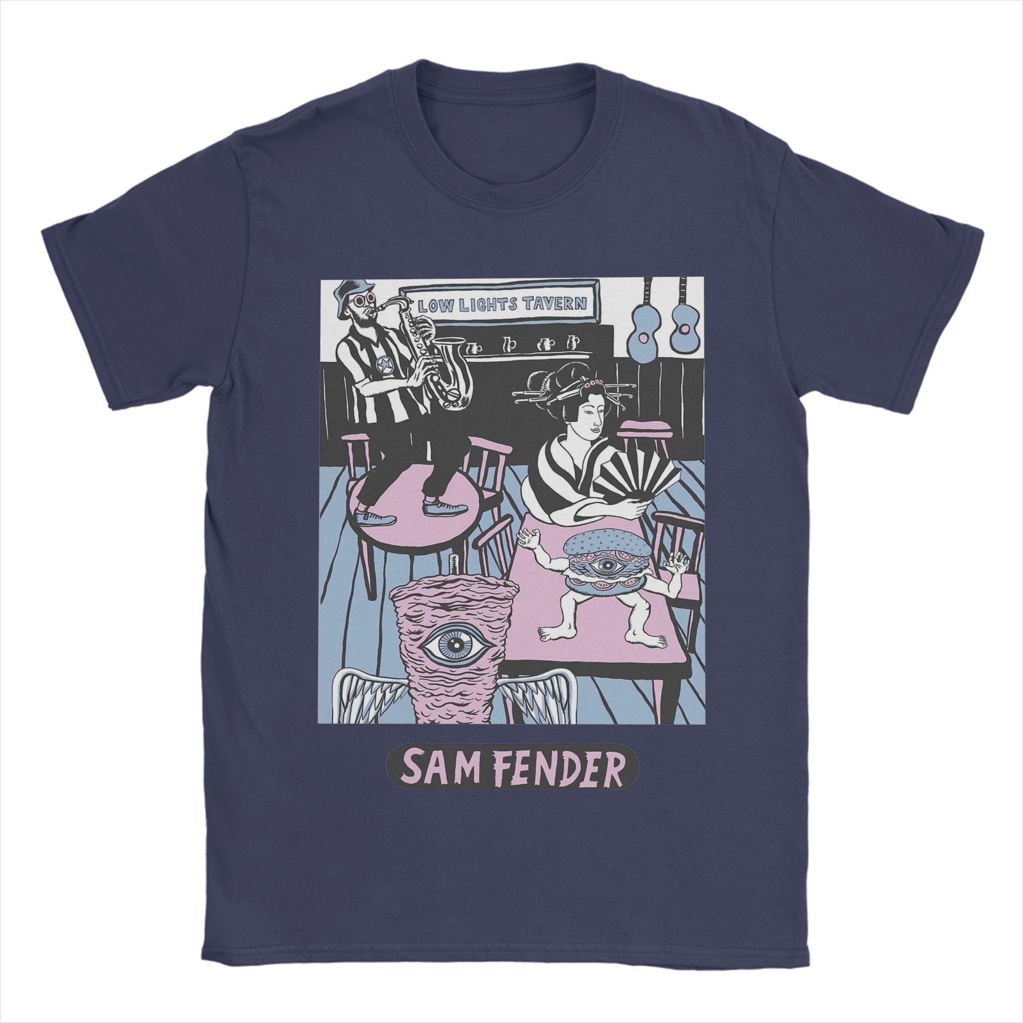 

Amazing Sam Fenders T-Shirt Men Round Collar Cotton T Shirts Short Sleeve Tees Graphic Clothing 4XL