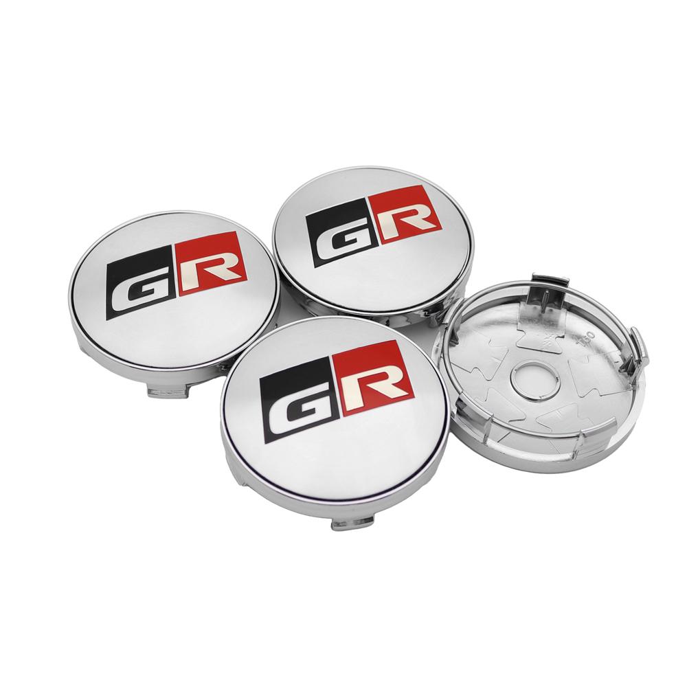 

4Pcs 56mm 60mm Car Wheel Center Hub Caps Cover For Toyota GR Sport Gazoo Racing Yaris 86 Corolla Hilux Supra C-HR Accessories
