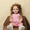 22'' 55cm Full Vinyl Reborn Baby Doll Betty Lovely Baby Girl Doll with Africa Popular Afro Hair Lifelike Princess Toddler Simulation Dolls for Kids