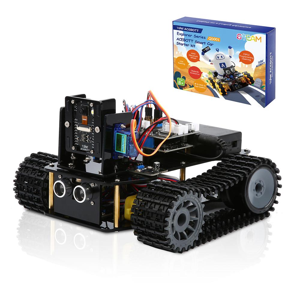

ACEBOTT ESP32 Smart Robot Kit with 3MP Camera Tank Car STEM Toys Coding Kit Compatible with Arduino Scratch App Remote Control червоний
