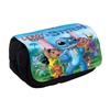 Stitch Cartoon Double Large Capacity Flip Pencil Case Children'S Stationery Box
