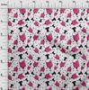 oneOone Cotton Flex Fuschia Pink Fabric Medical Virus DIY Clothing Quilting Fabric Print Fabric by Yard 40 Inche