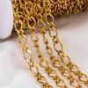 2Meter 1Meter 0.5Meter Link Chain Stainless Steel Twisted Chain Thick Grinding Chains for DIY Necklaces Body Jewelry Findings