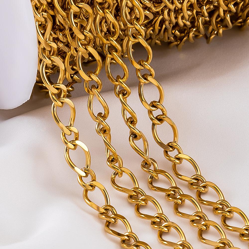 2Meter 1Meter 0.5Meter Link Chain Stainless Steel Twisted Chain Thick Grinding Chains for DIY Necklaces Body Jewelry Findings