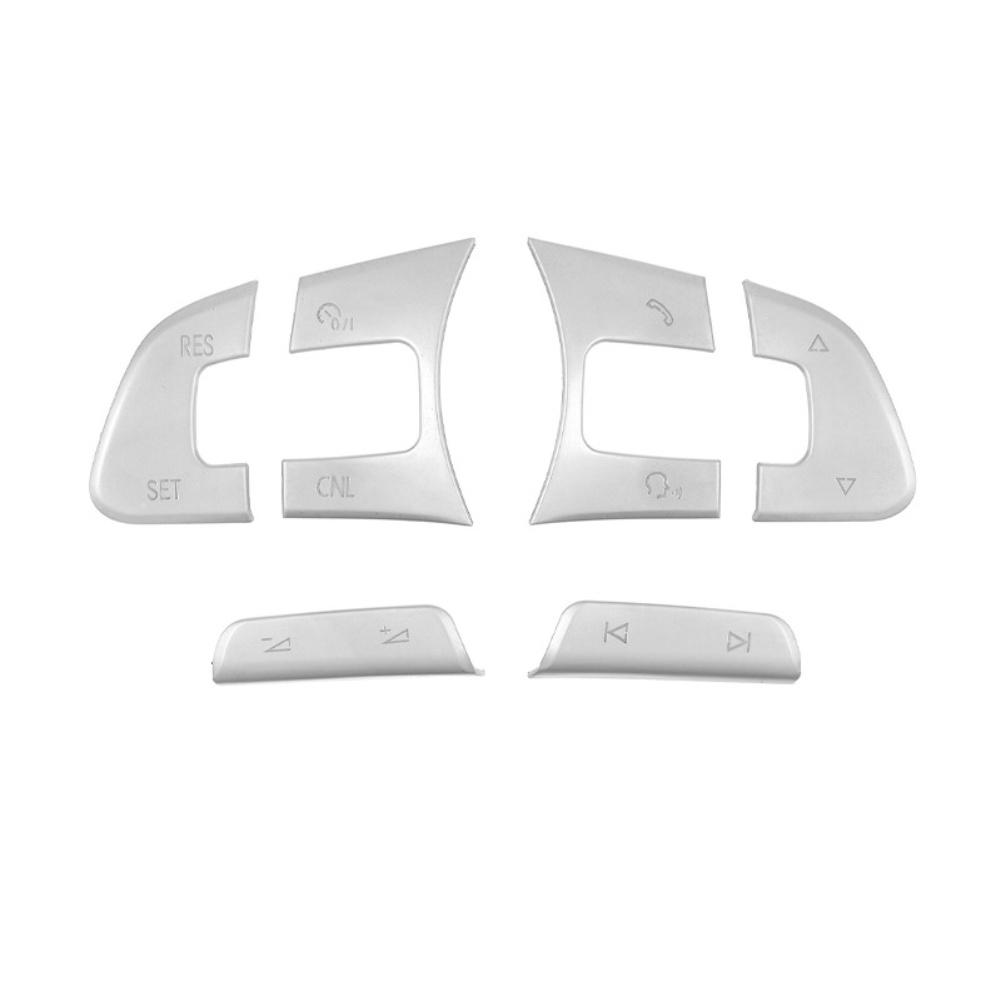 6pcs Steering Wheel Control Button Decoration Trims Compatible with For Passat B7 B8 and For JETTA for Left Hand Drive Cars