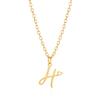 Gold Heart Alphabet Jewelry Necklace With O Chain For Female Fashion Accessory