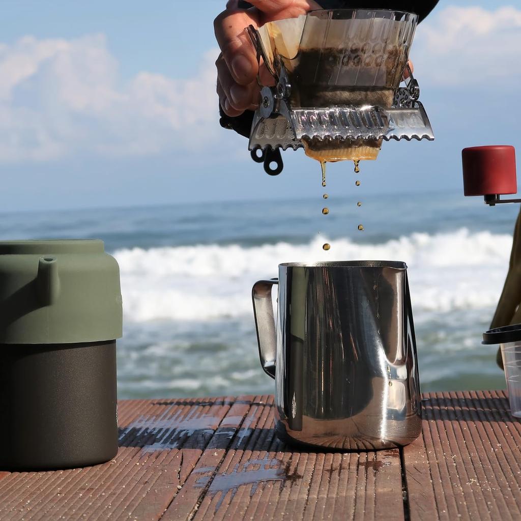 Cafflano Brewing Turn Any Mug into a Foldable Clip 50 Paper Portable for and Coffee Kit, Kettle, Dripper, Go-Kettle, Dripper, Filters, Portable,