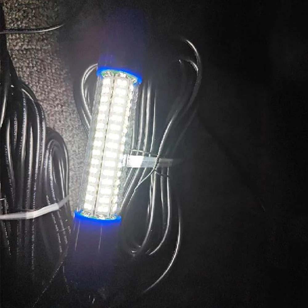 180 Beads Underwater Fishing Light Portable 30W Lures Finder Lamp Plastic AC/DC 12-24V Submersible Boat Lamp Outdoor