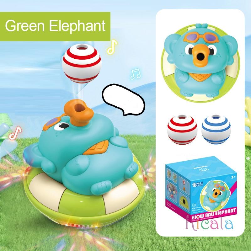 Electric Floating Ball for Kids Elephant Frog Blow Ball Auto Obstacle Avoidance Interactive Musical Toy with LED Light Gifts
