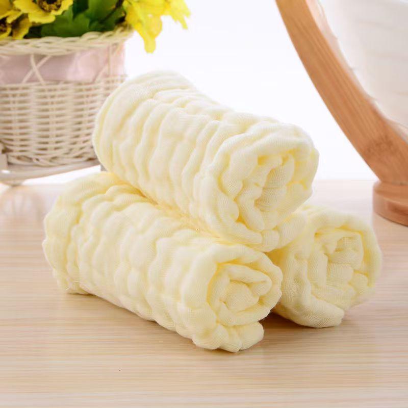 3-Pack/5-Pack Pure Cotton Gauze Baby Towels, Unique Bubble Gauze Technology, Can Be Used for Washing Face and Wiping Hands, Highly Absorbent