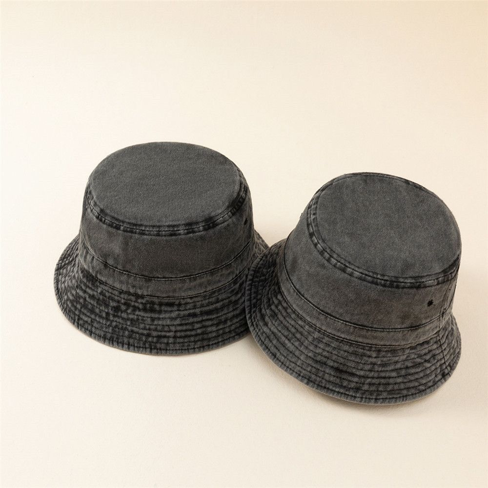 Summer Outdoor Sunscreen Washed Denim Casual Sun Hat Bucket Hat Beach Fishing Cap Fisherman Cap