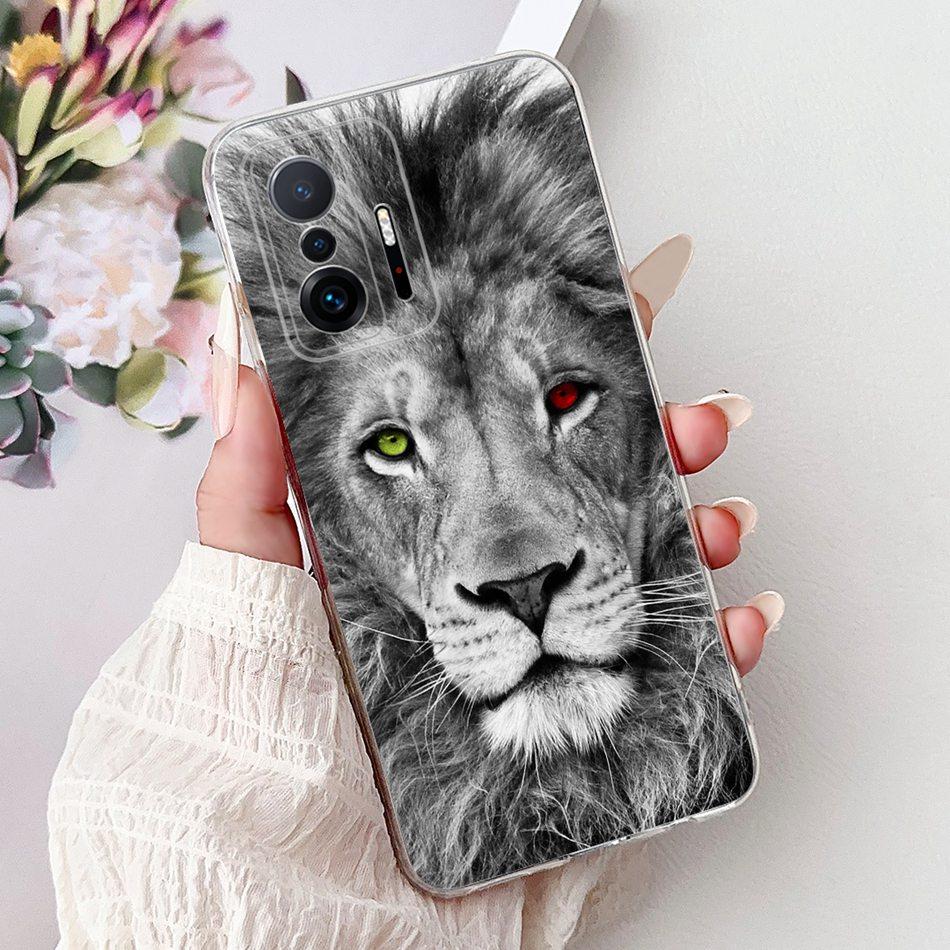 For Xiaomi 11T Pro Mi11T Cool Dragon Tiger Painted Phone Case For Xiaomi Mi 11T 11TPro 5G Soft Silicone TPU Cases