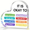 "It Is Okay To Be Yourself" Heart - Mental Health Gift for Counseling Offices & Classrooms