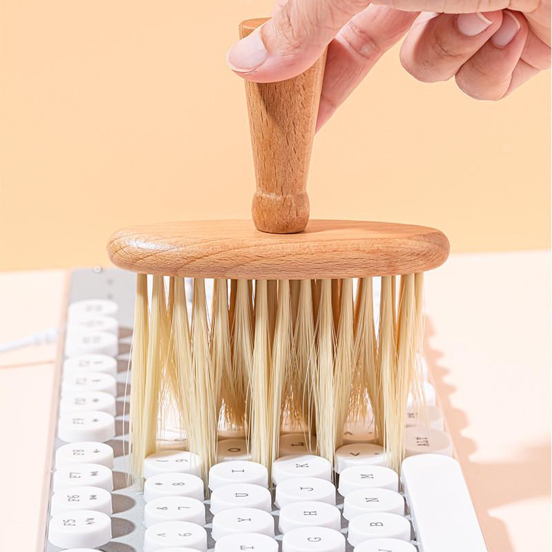 Cleaning Keyboard Precision Brush With Soft Nylon Bristles And Beechwood Handle For Removal Dust