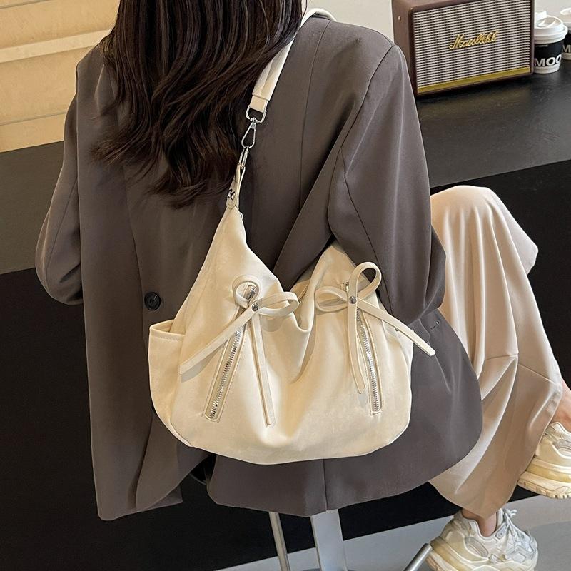 Fashion Women's Bag Large Capacity Tote Bag New Pleated Shoulder Simple Commuter Messenger Bag Bag