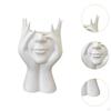 Female Form Face Vase White Pen Holder Table Decoration Plants Container Human Body Flower
