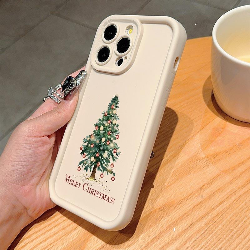 Lantern Christmas Tree for iPhone15promax Mobile Phone Case 14/16 Apple 13 All-inclusive Edge 11/12 Anti-drop