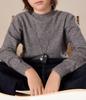 Kinder Woll-Pullover mit halbem Rollkragen für Jungen & Mädchen - Herbst/Winter Strickware in Maillard-Farben