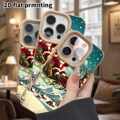Phone Case: Lambskin 2D Flat Samsung Galaxy A34 A35 M05 M06 S20 S22 S21 FE Plus 5G Protective Case, Retro Christmas, Christmas and Halloween Gift