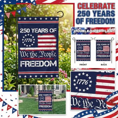 De Mensen 1776-2026 Vlag Memorial Day Patriottisch 250ste Verjaardag 250 Jaar Verenigde Staten Binnen Tuin Decoratie (250 JAAR)